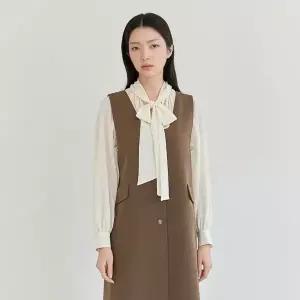 [케네스레이디](대전신세계)[BYLYNN] 스노우 리본 블라우스 EWBLPJ0400