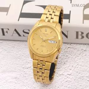 세이코5 SNK366K1 오토매틱 데이데이트 골드 클래식 남자 메탈 시계 c