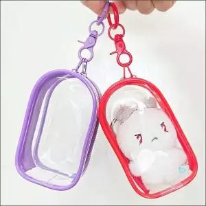 키링 인형 다용도 포켓굿즈 투명 데코 파우치 케이스