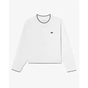 라코스테 LACOSTE 스포츠 여성 릴렉스핏 컬러 티핑 트레이닝 크롭 스웨트셔츠 SF4190-55N 392534