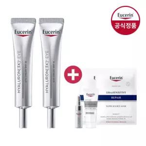 유세린 하이알루론 3X 아이크림 15ml 2개 (증)울센마스크팩 2매+컨센 5ml 1개+에피셀린 세럼 7ml 1개
