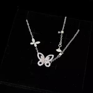 커플목걸이 원석목걸이 컷 리본 나비 고급 그라프 프리미엄