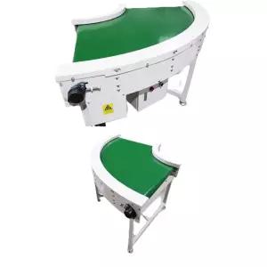 라운드 컨베이어 커브 90도 곡선 롤러 작업대 벨트 회전