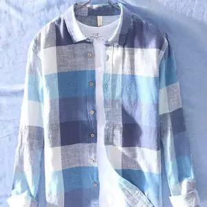 남성 셔츠 캐주얼 정장 체크 소개팅룩 긴팔 면접 깔끔 남방