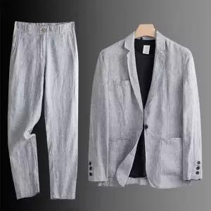 남성 시원한 린넨 롤업 정장 쿨링 빅사이즈 남자