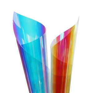 홀로그램 투명 창 필름 무지개 빛깔의 이색성 비닐 장식 유리 스티커 셀로판 홈 자기 DIY 접착