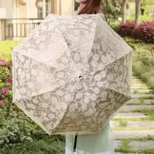 [하프클럽/]레이스 데이 고급 양산 기본 2단 우산 겸용 접이식 경