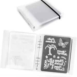 유니믹스 12개의 자석 시트 1개의 바인더 커버 스탬프 및 카드 제작 용품용 다이 컷 스토리지(1.5mm