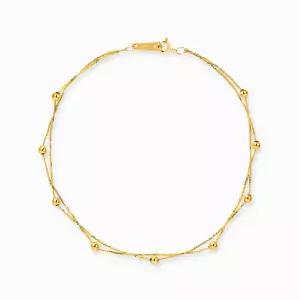 18K 누에린 더블 볼 체인 팔찌