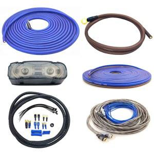Zevrax True 8 게이지 구리 증폭기 배선 키트 8 AWG 아메리칸 와이어 게이지 OFC 자동차 보트카 오디오 서브우퍼 앰프 설치용 접지 및 전원 케이블 RCA 스피커 원격 와이어 포함