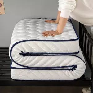 토퍼 수면 손님 매트 접이식 베드 4단 매트리스 화이트