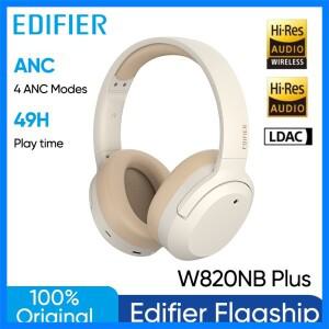 Edifier W820NB Plus 무선 49시간 재생 소음 차단 헤드폰 43dB ANC 고해상도 LDAC 코덱 오버이어 Bluetooth