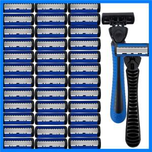 6겹 면도날 남성용 스테인레스 스틸 면도날 클래식 워터워시 면도기 깔끔한 면도를 위한 날카로운 면도날