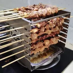 스테인리스 캠핑용 가정용 그릴 구이 미니 꼬치 양꼬치 기계