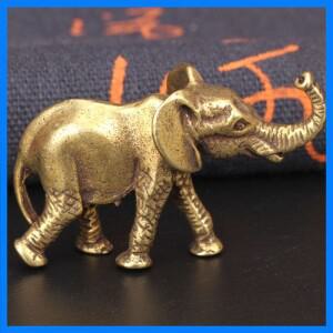 골동품 청동 미니어처 코끼리 인형 차 애완 동물 테이블 장식 단단한 구리 동물 공예품 집 거실 장식