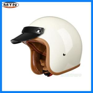 빈티지 스타일 3/4 제트 오토바이 헬멧 DOT 인증 합성 가죽 새로운 출시 오토바이 헤드 기어 안전을 위해