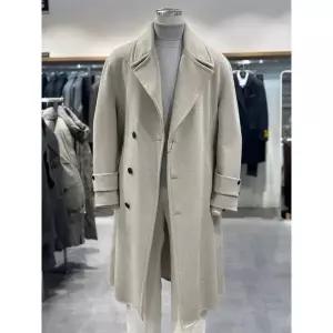 레노마 [파주점] 남성 23 F/W 아이보리 울 캐시미어 혼방 핸드메이드 더블 롱 코트 RPDMBH65A