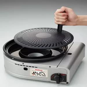 이와타니 야끼화로 야끼니꾸화로 가스버너 불판 야키화로 조개구이 바베큐 블랙 불고기