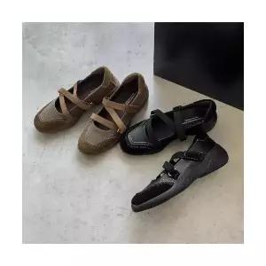 여성용 스트랩힐 신발 소가죽 빈티지 스포티 메리제인 슈즈 밴딩으로 편안한 펌프스 웨지 단화 착용감 KS5