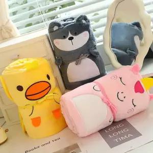 동물 귀여운 디자인 학교 직장인 거실 항공 담요 여행 차량용 얇은 생일선물 판촉물 핑크 답례품 무릅