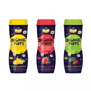 요미요미 유기농 오가닉퍼프 42gx4통( 바나나망고/딸기블루베리/단호박고구마 중 택1)