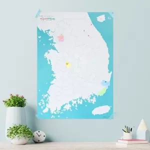 컬러링 우리나라백지도 전국여행 전국지도 대한민국지도 지도선물 색칠지도 국내여행지도 색칠공부 우리나라지도 전국여행지도 -