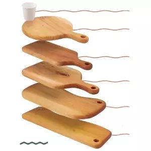 도마 마호가니 원목 원형 도마 플레이팅 캠핑 (WFK6KE2)