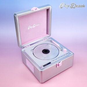 시디플레이어 TINYL POPDAZZLE 쿨 실버 레트로 CD 플레이어 블루투스 통합 오디오 CD 플레이어 레코드 머신