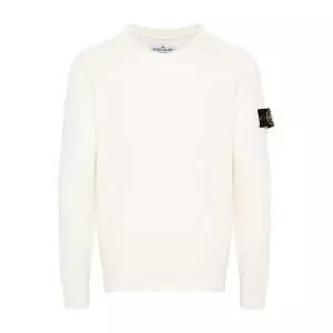 [스톤아일랜드][명품] 스톤 아일랜드 스톤아일랜드 램스울 스웨터 화이트 8115508A3