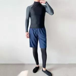 DHO3379-SBA227 남자비치웨어반바지워터레깅스세트-네이비