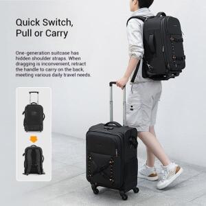 Cwatcun 트롤리 전문가용 카메라 가방 스크래치 방지 견고한 DSLR 백팩 대용량 야외 촬영 보관함