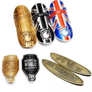 7스타일 접이식 자전거 헤드 튜브 프레임 용 금속 명찰 스티커 brompton 데칼 배지