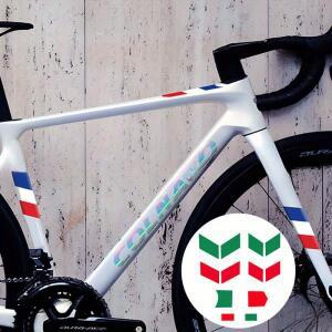 3색 깃발 대비 도로 프레임 프론트 포크 튜브 장식 스티커 1세트