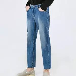 [하프클럽/]남자청바지 일자 워싱 스판 남성 청바지 9부 남자밴딩청바지 남