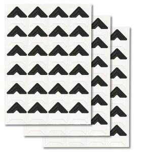 구나비 15매 360개 무산 사진 코너, 웨딩 스크랩북 용품용 셀프 접착 장착, DIY 앨범, 저널, 방명록, 메모리북(블랙)