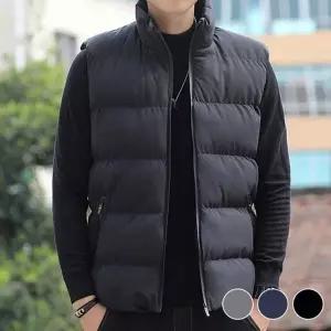 트랜디 겨울 따뜻한 루즈핏 하이넥 디자인 남성 조끼 DMS-VEP-Q4230998