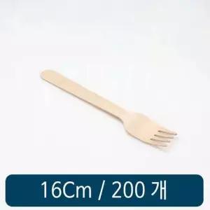 나무포크 160(대) c형 200개 포크 일회용포크 칼라포크 플라스틱포크 일회용품 수저 일회용수저