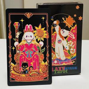 Galaxy Reve 타로 카드 78PCS 큐트 토끼 테마 대기 보드 게임