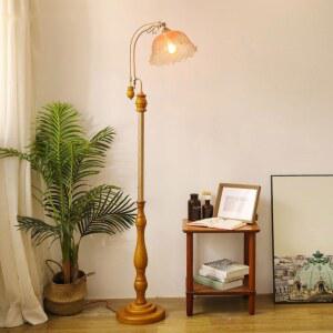 원목 빈티지 철제 조명 장스탠드 엔틱 침실 거실 스탠딩조명 골드