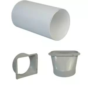 15m라운드배기덕트세트 호스 에어컨 이동식 관 휴대용 배기 실외기 터널