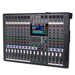 [미국배송] DOSLNLYA GF12 다기능 12채널 오디오 믹서 무대 퍼포먼스 독립 음소거 내장 7레벨 이퀄라이저 및 99 리버브 DJ 믹서로 퍼포먼스/노래방/DJ 음악을 지원합니다
