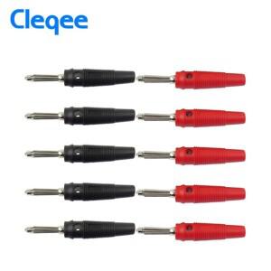 Cleqee P3008 10피스 4mm 구리 바나나 플러그 잭 스피커 앰프  프로브 커넥터