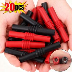 4mm 바나나 플러그 다용도 암-암 소켓 연장 커넥터 절연 전원 어댑터 전기 케이블 커플러 잭