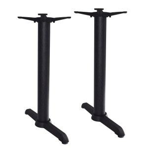 실내 야외 레스토랑 주방용 주철 테이블 베이스 2종 세트, 5인치 x 22인치 금속