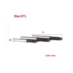나선형 테일 콘 핀 45  강스틸 열처리된 광택 외부 스레드 1:50 테이퍼 M4M5M6M8M10M12