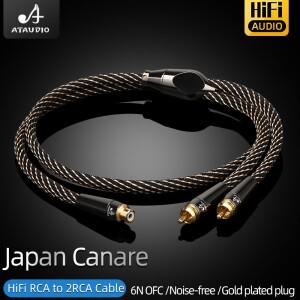 하이파이 RCA-2RCA 오디오 케이블  무소음 서브우퍼 Y RCA 암-2 수 TV 앰프 DVD 스피커용