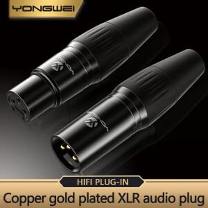 YONGWEI 파워 앰프 믹서  아연 합금 하우징 밸런스드 스피커  3 핀 금도금 XLR 암수 플러그 마이크 커넥터