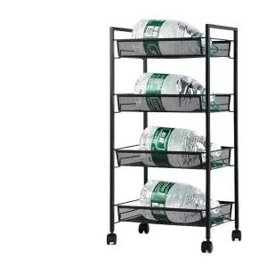 선반 이동식 수납장 화장실 36x23x70CM 주방 수납 틈새 다용도 3층 플라스틱