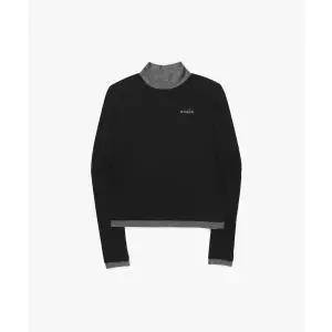 디아도라 diadora 하프넥 배색 긴팔 티셔츠 우먼 BLACK D5422TRL75BLK 409508