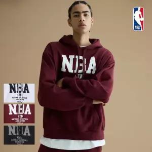 엔비에이 NBA 남녀공용 에센셜 루즈핏 양기모 후드티셔츠 N254TH011P